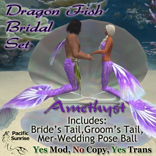 (PS) Dragon Fish Bridal Set Amethyst