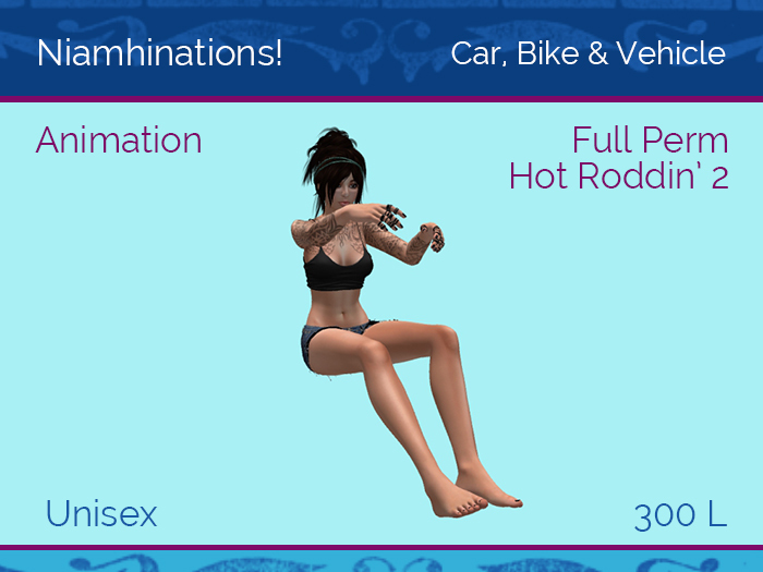 Car, Bike, Boat & Rides - OOO - Unisex - Full Perm Poses & Animations from Niamhinations!