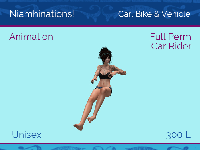 Car, Bike, Boat & Rides - OOO - Unisex - Full Perm Poses & Animations from Niamhinations!