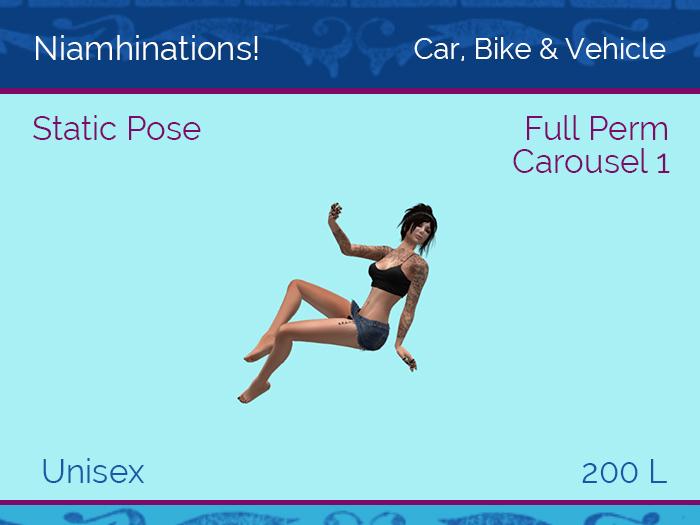 Car, Bike, Boat & Rides - OOO - Unisex - Full Perm Poses & Animations from Niamhinations!