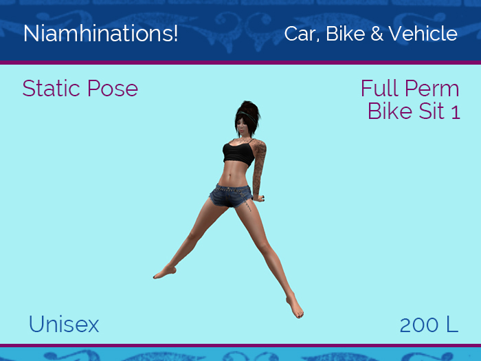 Car, Bike, Boat & Rides - OOO - Unisex - Full Perm Poses & Animations from Niamhinations!