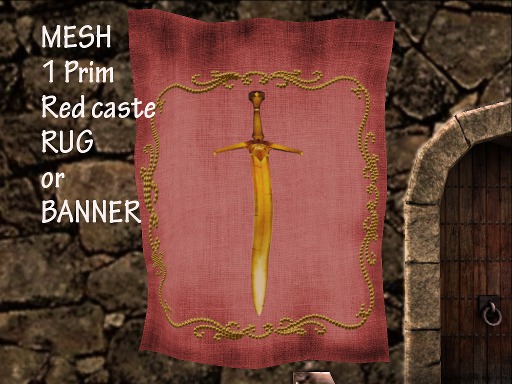 red caste banner / rug Box