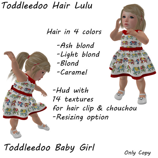 Toddleedoo Hair Lulu Blond Demo