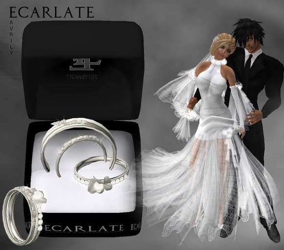 Ecarlate - Alliance Women/Men + Engagement Ring- Gold - Avrily 1