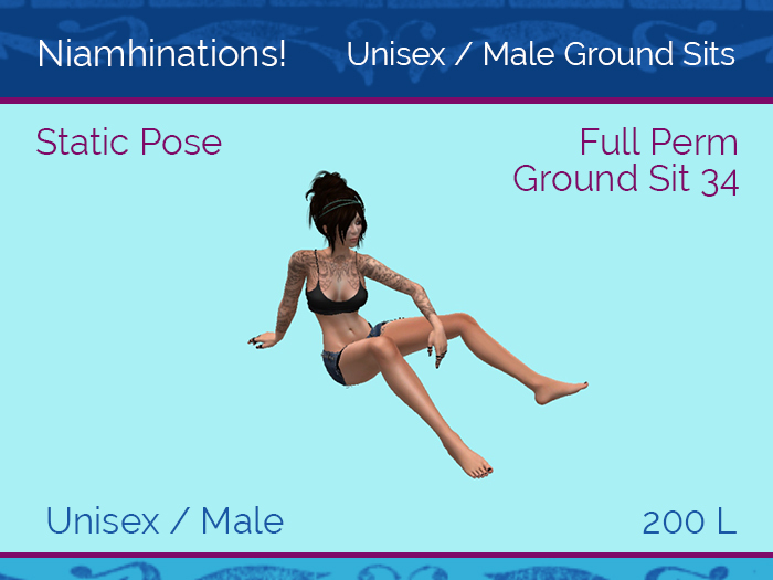 Ground Sits - OOO - Unisex - Full Perm Poses & Animations from Niamhinations!