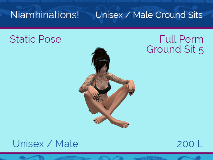 Ground Sits - OOO - Unisex - Full Perm Poses & Animations from Niamhinations!