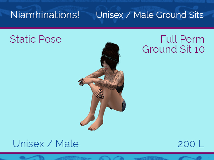 Ground Sits - OOO - Unisex - Full Perm Poses & Animations from Niamhinations!