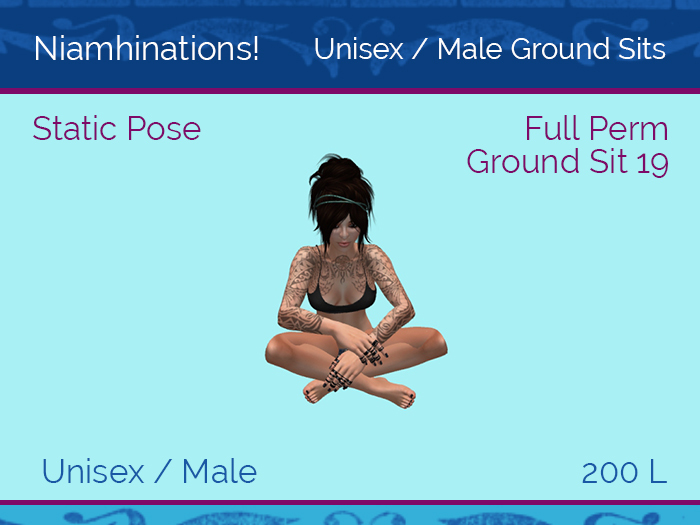 Ground Sits - OOO - Unisex - Full Perm Poses & Animations from Niamhinations!