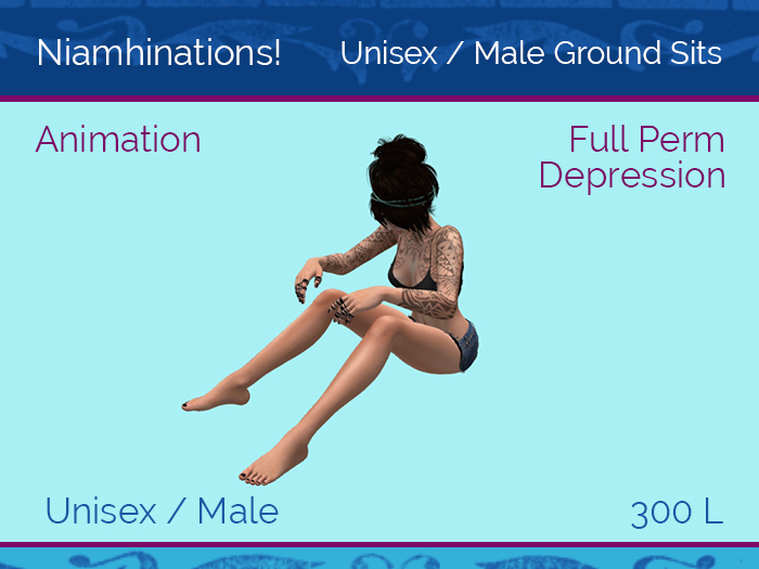 Ground Sits - OOO - Unisex - Full Perm Poses & Animations from Niamhinations!