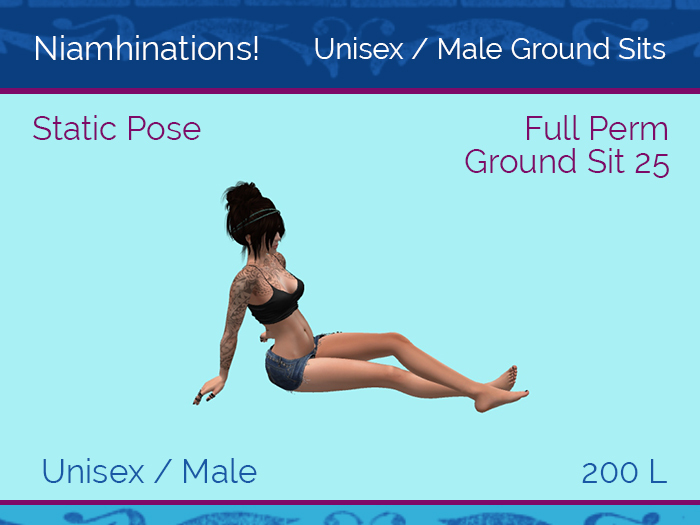Ground Sits - OOO - Unisex - Full Perm Poses & Animations from Niamhinations!