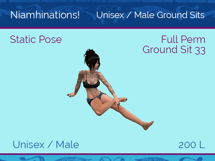 Ground Sits - OOO - Unisex - Full Perm Poses & Animations from Niamhinations!
