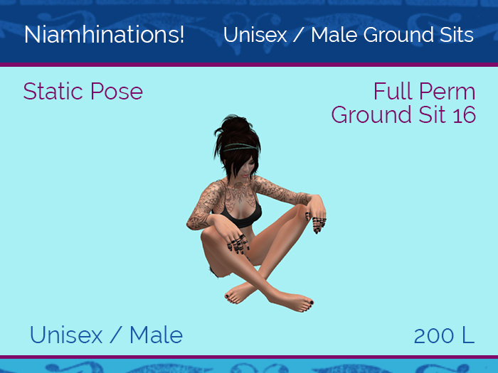 Ground Sits - OOO - Unisex - Full Perm Poses & Animations from Niamhinations!