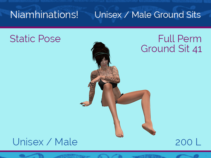 Ground Sits - Ground Sit 41 - Unisex - Full Perm Poses & Animations from Niamhinations!