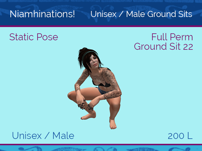 Ground Sits - OOO - Unisex - Full Perm Poses & Animations from Niamhinations!