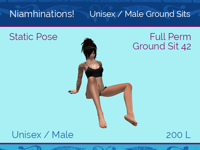 Ground Sits - OOO - Unisex - Full Perm Poses & Animations from Niamhinations!