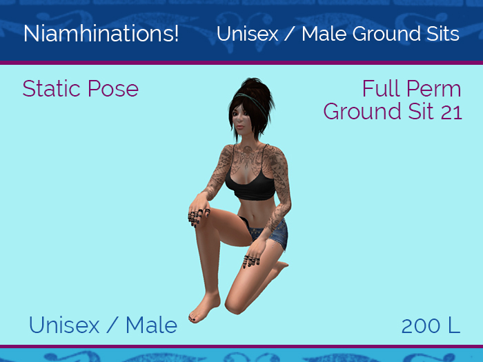 Ground Sits - OOO - Unisex - Full Perm Poses & Animations from Niamhinations!
