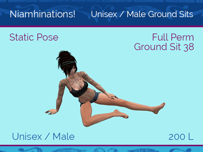 Ground Sits - Ground Sit 38 - Unisex - Full Perm Poses & Animations from Niamhinations!