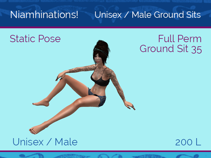 Ground Sits - OOO - Unisex - Full Perm Poses & Animations from Niamhinations!