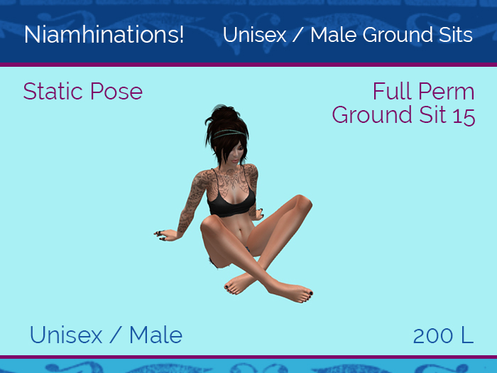 Ground Sits - OOO - Unisex - Full Perm Poses & Animations from Niamhinations!