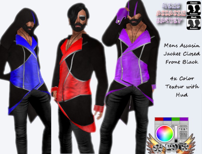Mens Assasin Jacket  Black (Mesh) Paket