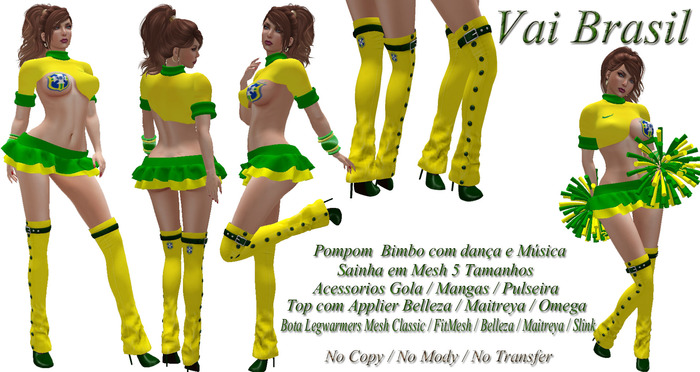 ROUPA BRASIL COM APPLIER/ ACESSORIOS E BOTA