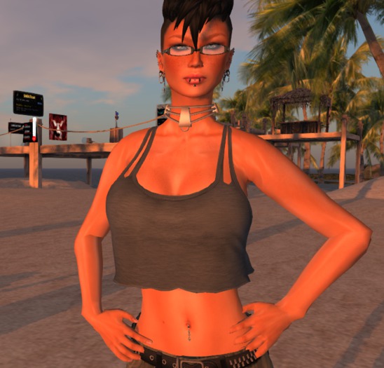 P034 STRAPPY top teal