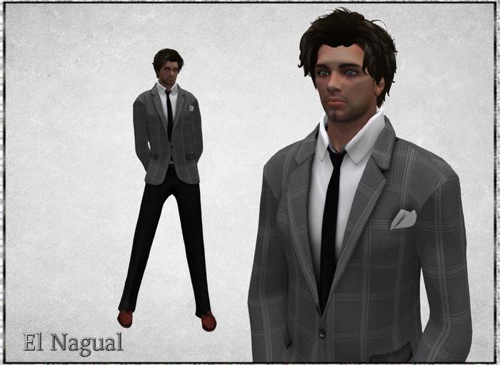 SUIT GREY/BLACK FANTASY