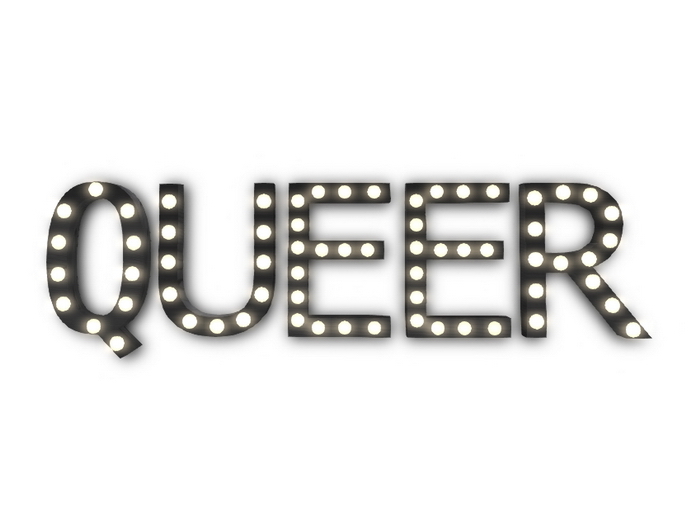 [Px] "QUEER" Illuminated Light Bulbs Sign