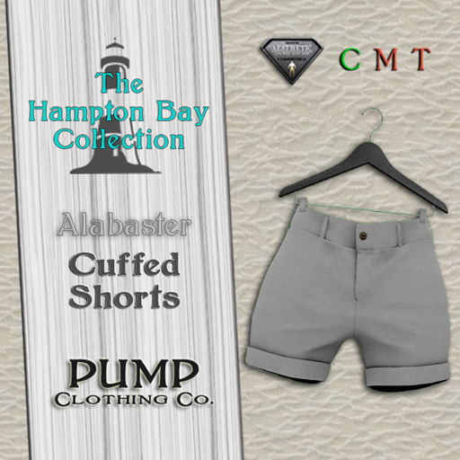 Alabaster Rolled Cuff Shorts - Aesthetic