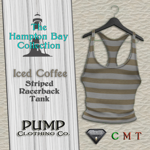 Iced Coffee Striped Racerback Tank - Aesthetic