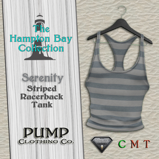 Serenity Striped Racerback Tank - Aesthetic