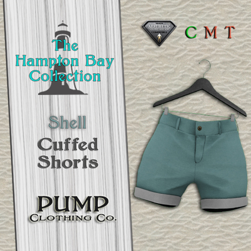 Shell Rolled Cuff Shorts - Aesthetic
