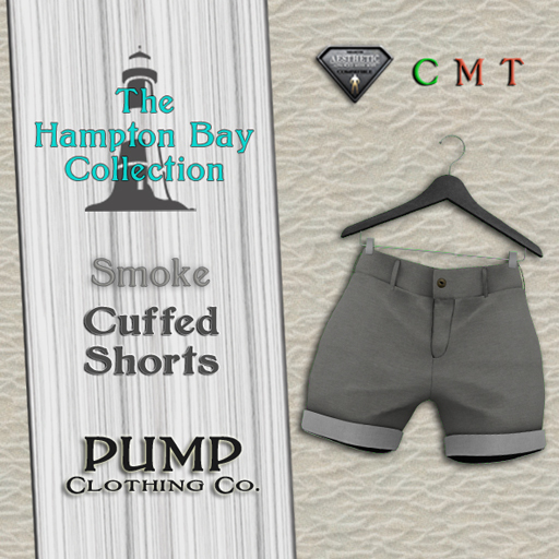 Smoke Rolled Cuff Shorts - Aesthetic