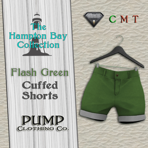Flash Green Rolled Cuff Shorts - Aesthetic