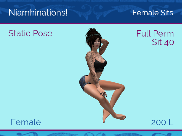 Sits - OOO - Female - Full Perm Poses & Animations from Niamhinations!