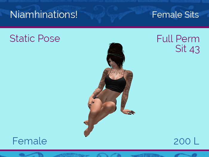 Sits - OOO - Female - Full Perm Poses & Animations from Niamhinations!