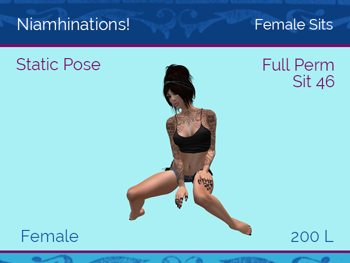 Sits - OOO - Female - Full Perm Poses & Animations from Niamhinations!