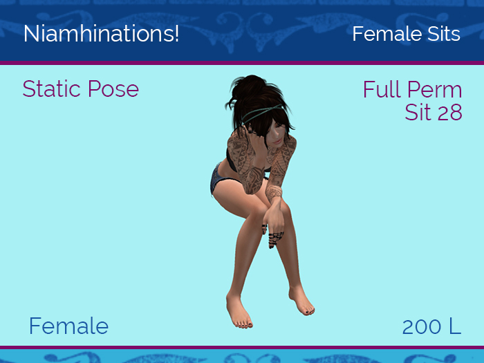 Sits - OOO - Female - Full Perm Poses & Animations from Niamhinations!