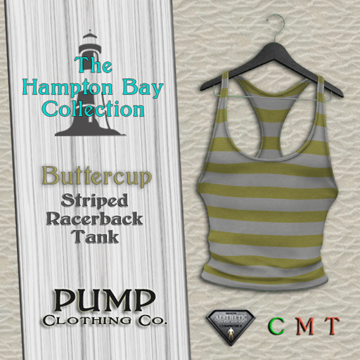 Buttercup Striped Racerback Tank - Aesthetic