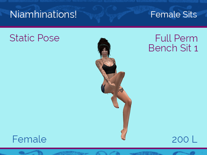 Sits - OOO - Female - Full Perm Poses & Animations from Niamhinations!