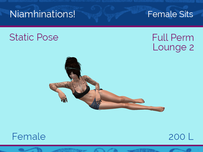 Sits - OOO - Female - Full Perm Poses & Animations from Niamhinations!