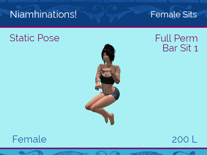 Sits - OOO - Female - Full Perm Poses & Animations from Niamhinations!