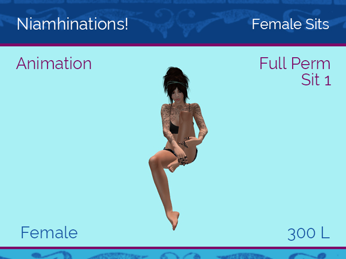Sits - Animated OOO - Female - Full Perm Poses & Animations from Niamhinations!