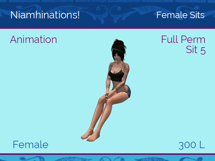 Sits - Animated OOO - Female - Full Perm Poses & Animations from Niamhinations!