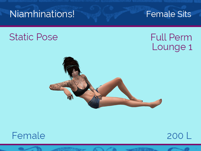 Sits - OOO - Female - Full Perm Poses & Animations from Niamhinations!