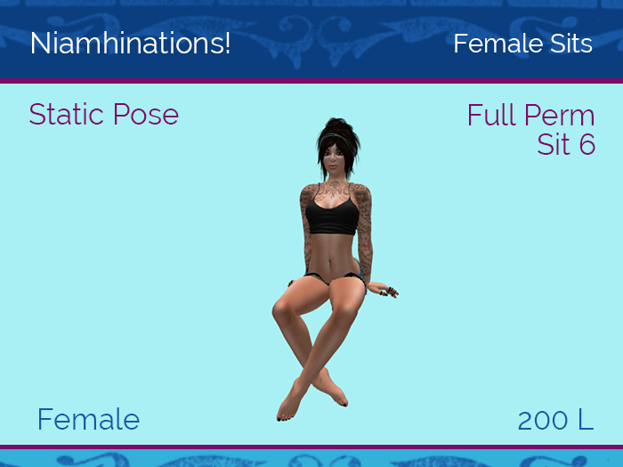 Sits - OOO - Female - Full Perm Poses & Animations from Niamhinations!