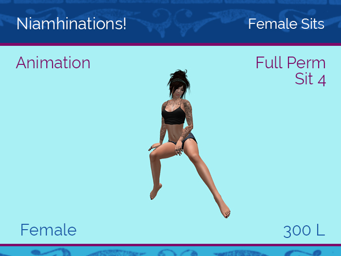 Sits - Animated OOO - Female - Full Perm Poses & Animations from Niamhinations!