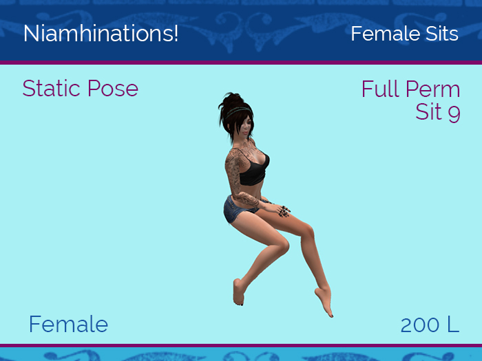 Sits - OOO - Female - Full Perm Poses & Animations from Niamhinations!