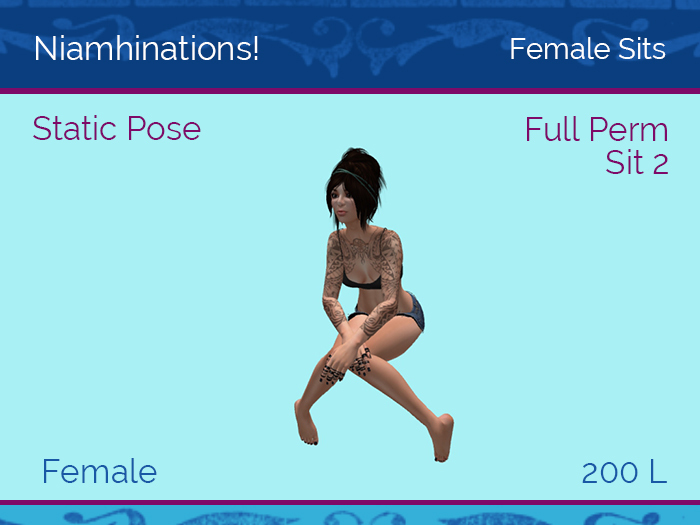 Sits - OOO - Female - Full Perm Poses & Animations from Niamhinations!