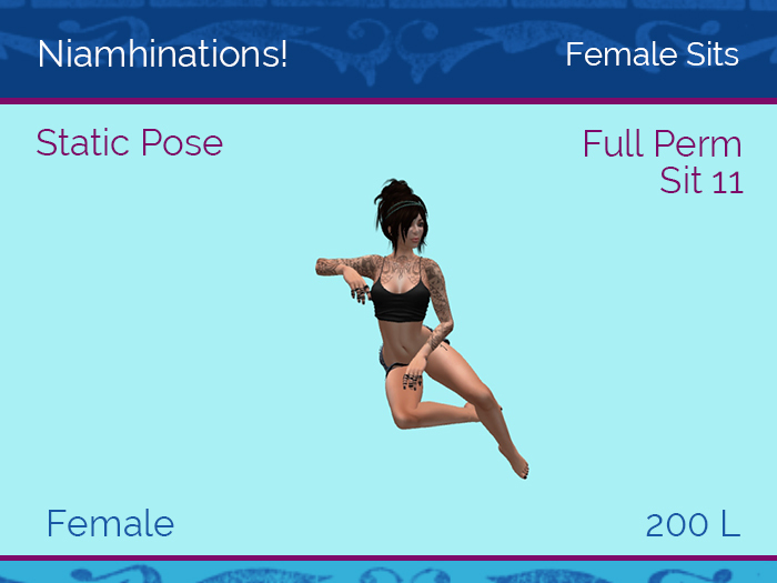 Sits - OOO - Female - Full Perm Poses & Animations from Niamhinations!
